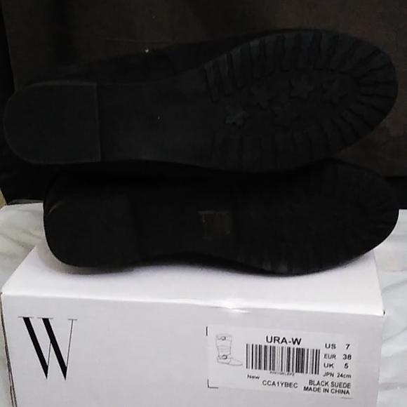 Dream Pairs Women's Black Suede Wide Calf Boot Size 7 - Picture 5 of 7